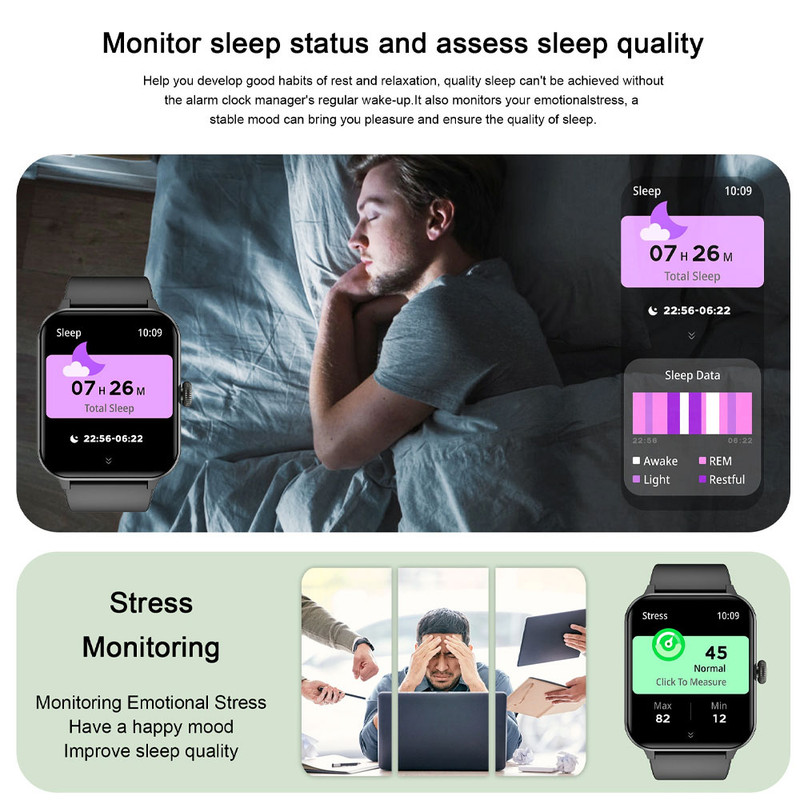 ساعت هوشمند بلک ویو مدل R50 کنترل سطح اکسیژن خون، شمارش ضربان قلب، پایش وضعیت خواب، با بند سیلیکونی