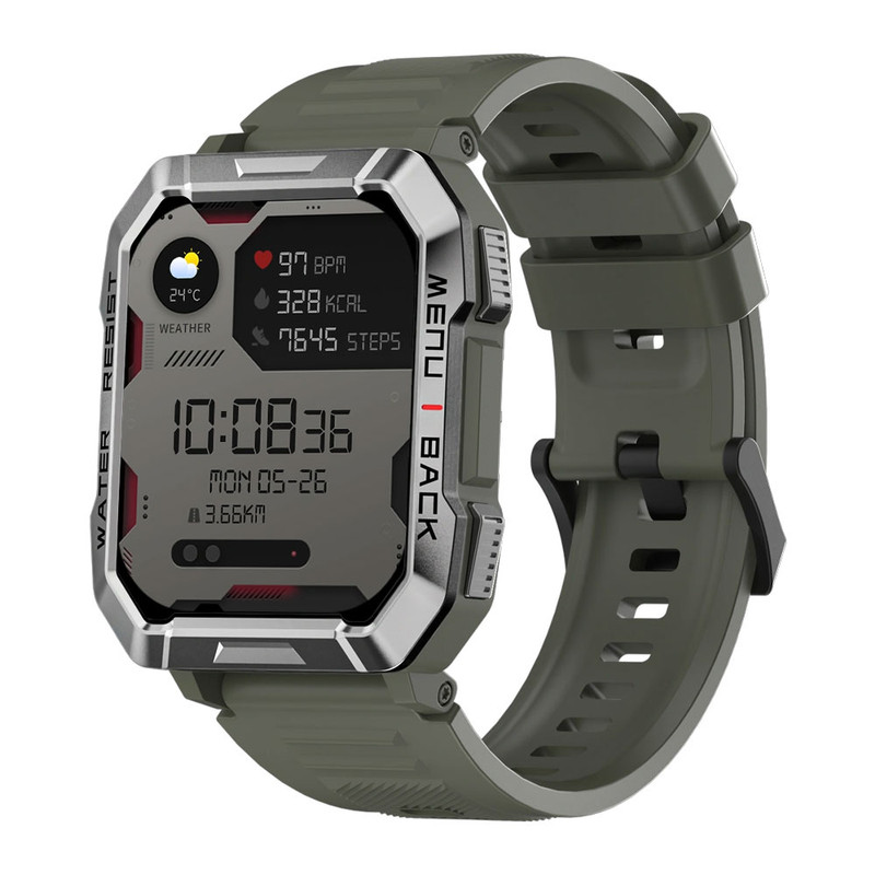 ساعت هوشمند بلک ویو مدل W60 دارای قابلیت‌ های صفحه نمایش رنگی، صفحه نمایش لمسی، کنترل ضربان قلب، بند سیلیکون