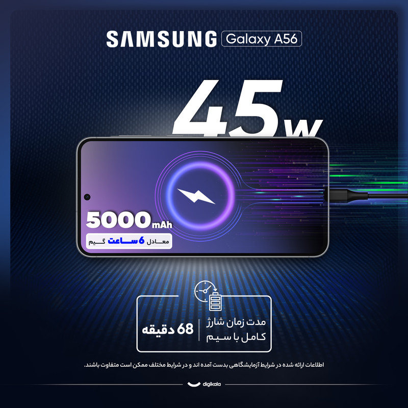 گوشی موبایل سامسونگ مدل Galaxy A56 دو سیم کارت ظرفیت 128 گیگابایت و رم 8 گیگابایت - ویتنام