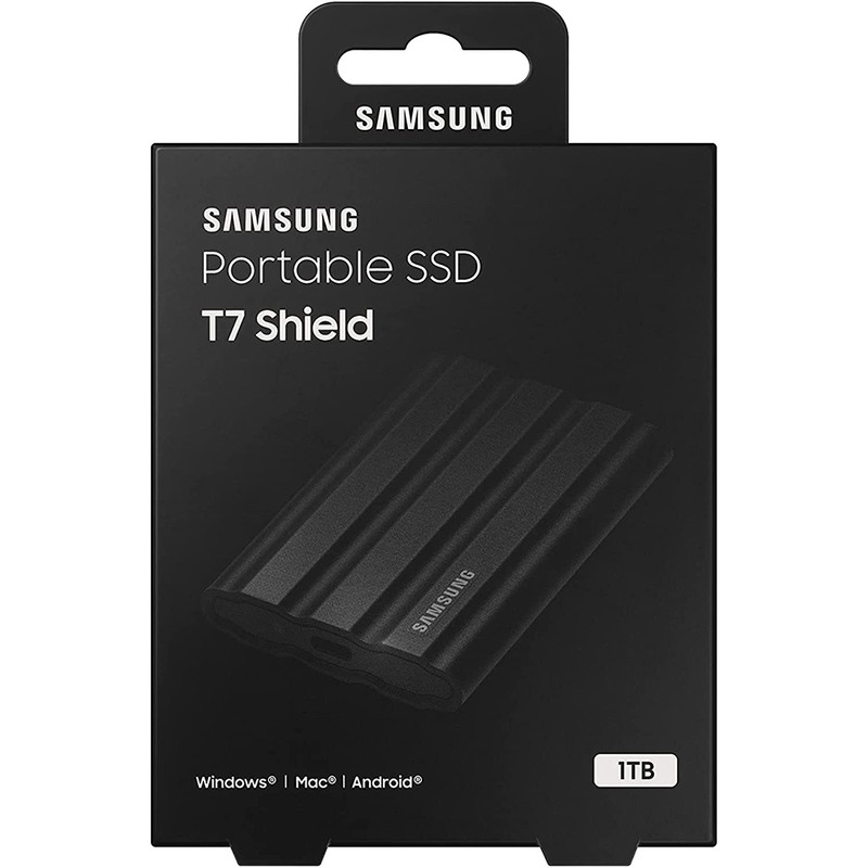 اس اس دی اکسترنال سامسونگ مدل T7 SHIELD ظرفیت 1 ترابایت رابط USB 3.2 Gen2 رنگ بژ