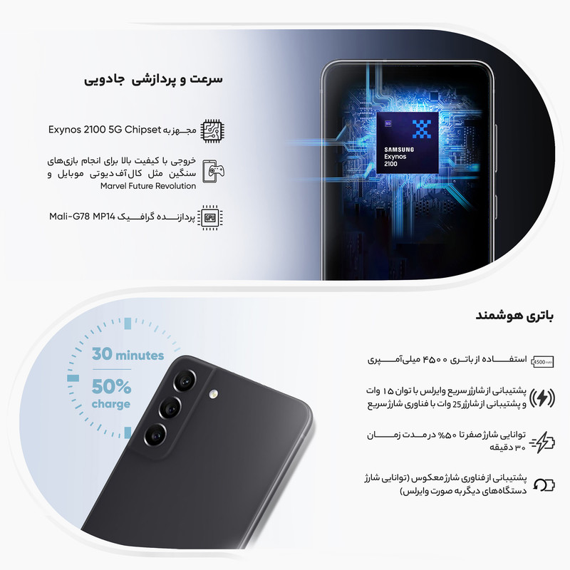 گوشی موبایل سامسونگ مدل Galaxy S21 FE 5G دو سیم‌ کارت ظرفیت 128 گیگابایت و رم 8 گیگابایت - ویتنام